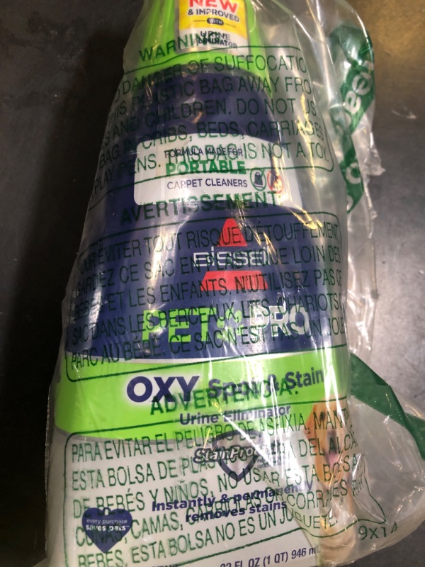 Photo 1 of Bissell PET PRO OXY Spot & Stain Formula for Portable Carpet Cleaners, 32 oz., 2034