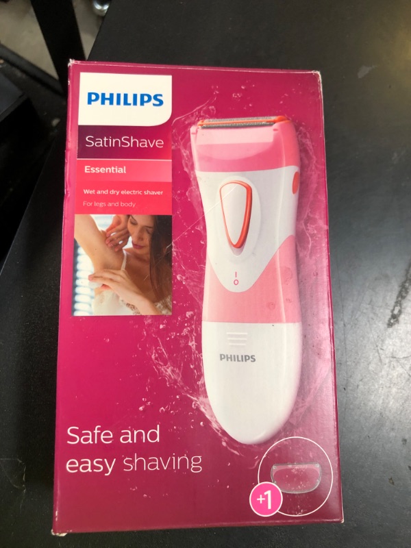 Photo 1 of Philips SatinShave Essential Women’s Wet & Dry Electric Shaver for Legs & Body, Cordless, with Hypoallergenic Foil, HP6306/50