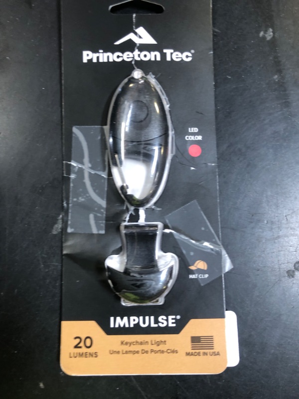 Photo 1 of Princeton Tec Impulse 10 Lumen Ultrabright Multipurpose Red LED Light, IPX4 Water Resistance and up to 36 Hour Burn Time, Essential for Hiking, Camping, Safety Preparedness, and Trade Work, Black