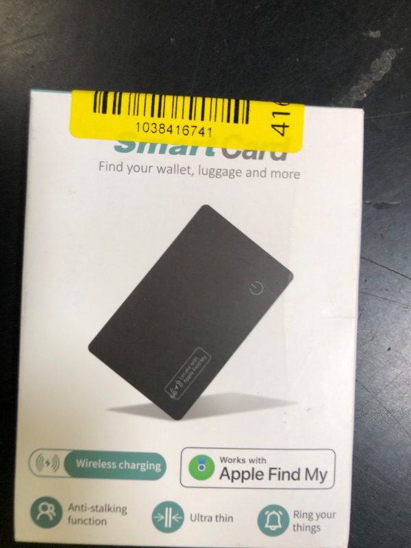 Photo 1 of Wallet Tracker Card for Apple Find My(iOS Only): Wallet Finder Slim Smart Tracking Bluetooth Tracker for Purse Luggage Tags Passport, Rechargeable Item Locator for Home Travel