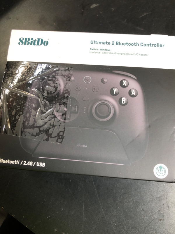 Photo 1 of 8Bitdo Ultimate 2 Bluetooth Controller for Switch/Switch 2 & Windows PC, Switch Pro Controller with TMR Joysticks, Switchable Hall Effect/Tactile Triggers, Vibration and Motion Control - Black