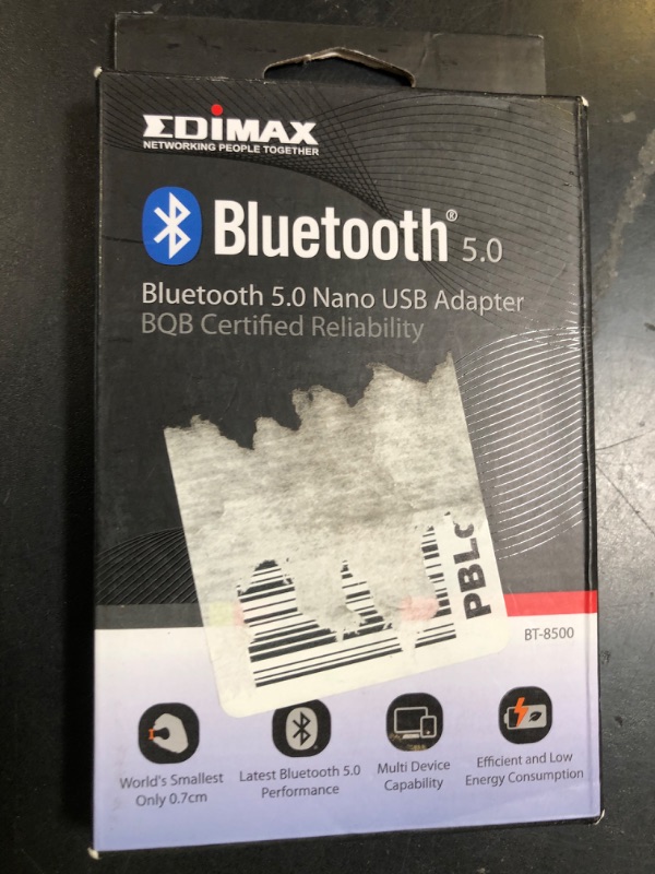 Photo 1 of Edimax Bluetooth Adapter for PC, BT 5.0 EDR Nano USB Dongle, Fast Transfer, Bluetooth Headphones Headset Speakers Keyboard Mouse, Win 10/11 Plug-n-Play, Linux/Mint 21 Plug-n-Play, BT-8500
