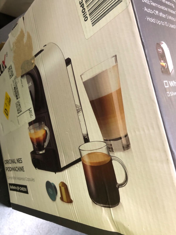 Photo 1 of CHULUX Bafè-Pro Espresso Machine, Mini Espresso Machine for Nespresso Original Capsules, Single Serve Coffee Machine for Home Espresso & Lungo Maker, Italian ODE 20 Bar Pump, Metallic Gray