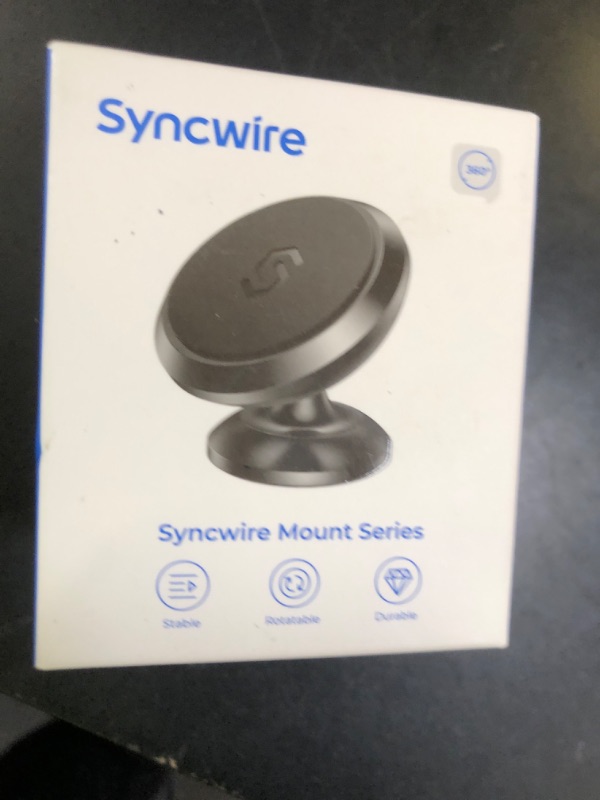 Photo 1 of Syncwire Magnetic Car Phone Holder for Dashboard, Cell Phone Car Kits, 360° Adjustable Magnet Cell Phone Mount Compatible with iPhone, Samsung, LG, GPS, Mini Tablet and More