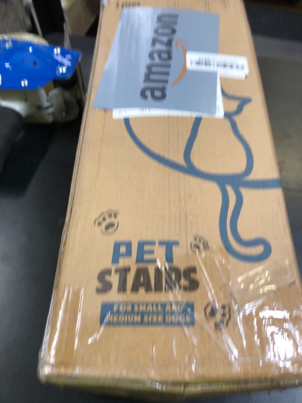 Photo 1 of Dog Stairs for Small Dogs & Cats, 3-Step Non-Slip Pet Steps for Couch Sofa and Chair, Grey, 13.6" H
