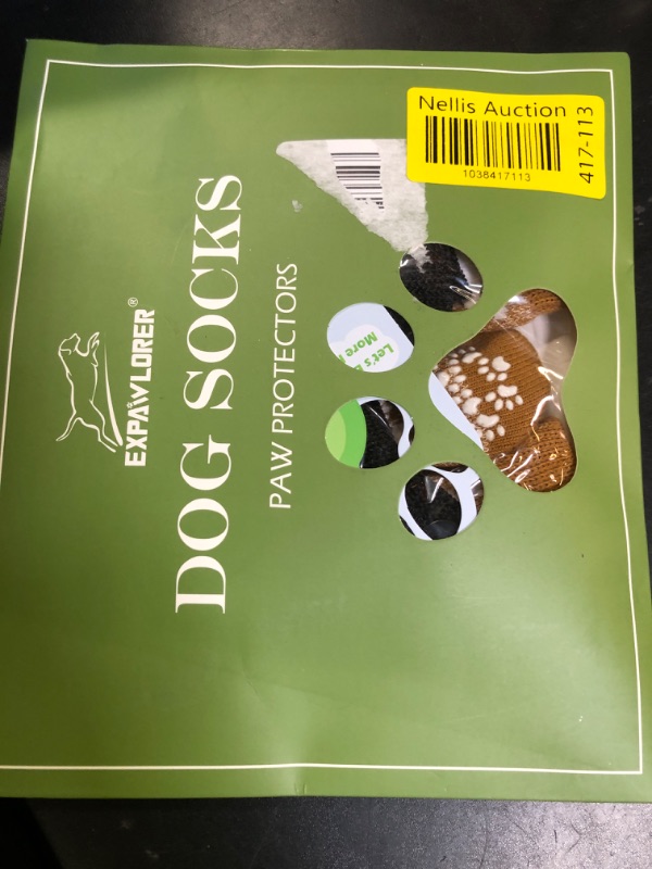 Photo 1 of EXPAWLORER Anti Slip Dog Socks to Prevent Licking Paws, Dog Shoes for Hot Pavement, Dog Booties for Small Medium Large Senior Dogs, Traction Control Boots & Paw Protectors for Hardwood Floors