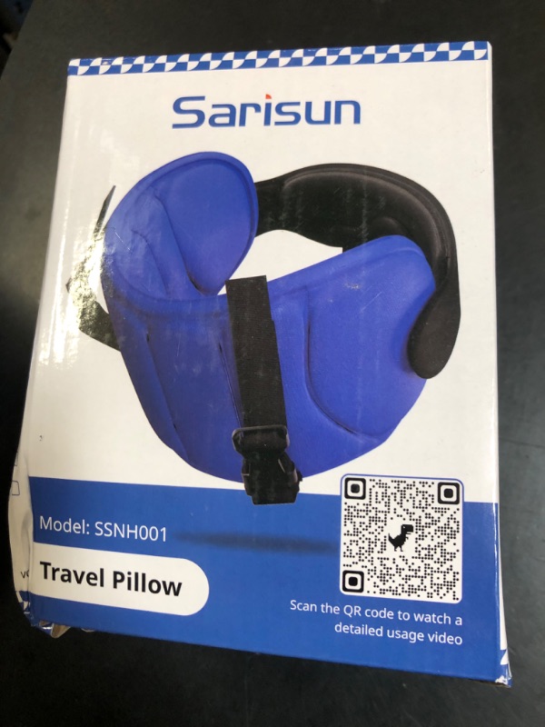 Photo 1 of SARISUN Travel Pillows for Airplanes, Neck Pillow with Eye Mask for Sleeping Long Flights, Travel Pillow for Car Road Trip, Car Headrest, FSA HSA Eligible Approved Travel Accessories, Black
