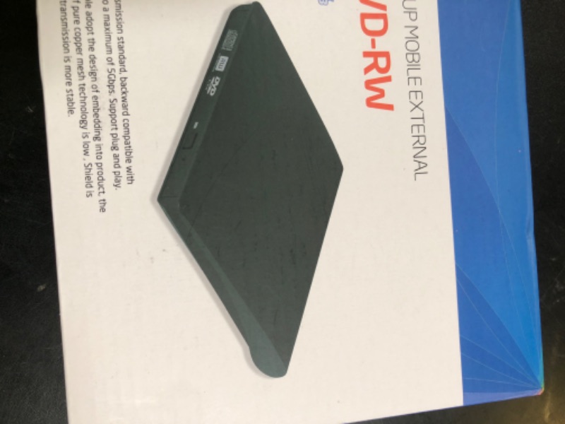 Photo 1 of External DVD Drive USB 3.0 Type-C CD Burner Portable CD +/-RW Drive DVD Player for ROM Rewriter Burner Compatible with Laptop Desktop PC Windows MacBook Linux Mac OS