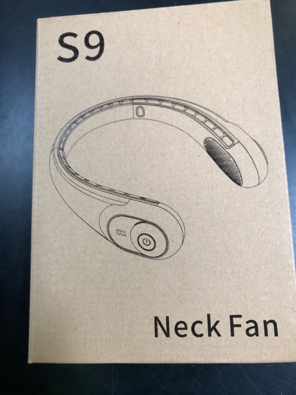 Photo 1 of Neck Fan, Personal Fan with LED Display, USB-C Rechargeable, 5200mAh-Battery, 3-Speed Adjustment & Whisper-Quiet Operation, Perfect for Home, Travel, Sports