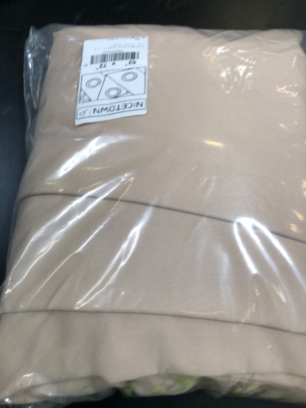 Photo 1 of NICETOWN Blackout Draperies Curtains Panels - Window Treatment Thermal Insulated Solid Grommet Blackout Curtains/Panels/Drapes for Bedroom (Set of 2 Panels, 52 by 72 Inch, Biscotti Beige)