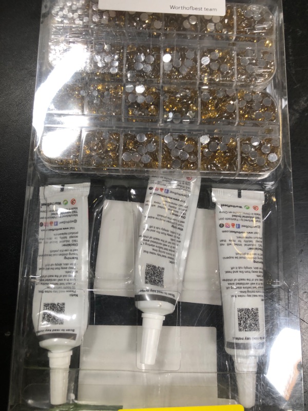 Photo 1 of 11000Pcs Yellow Rhinestones Flatback with b7000 Glue for Crafts Clothing Clothes Crafting Shoes Tumblers Tshirt, Rinestones Gems Flat Back Crystals Diamonds 2/3/4/5mm Assorted Mixed Sizes
