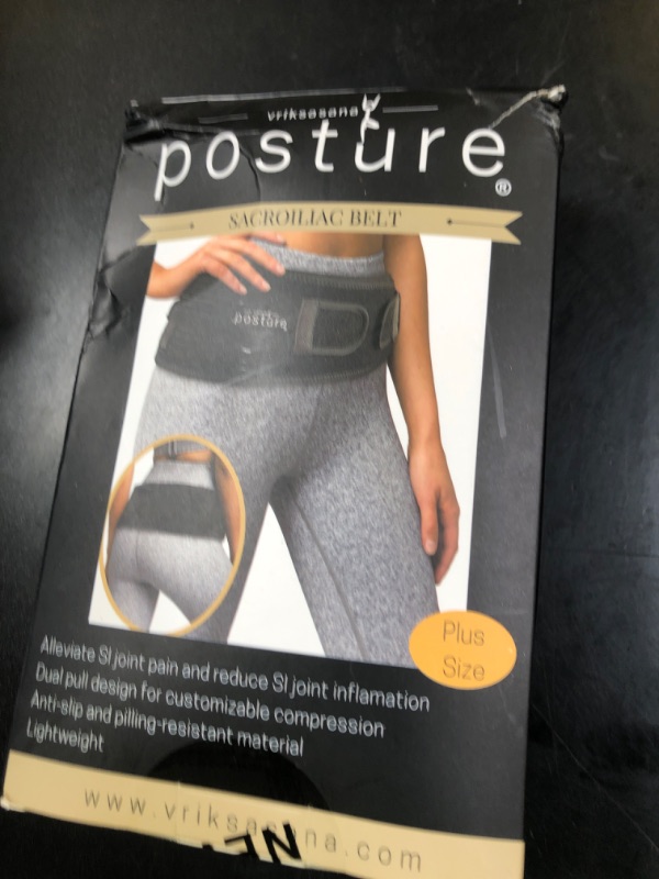 Photo 1 of Vriksasana Posture Sacroiliac Hip Belt for Women and Men That Alleviates Sciatic, Pelvic, Lower Back, Leg and Sacral Nerve Pain Caused by Si Joint Dysfunction| Trochanter Brace (Plus, Black)