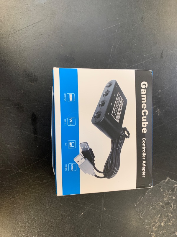 Photo 1 of Gamecube Adapter for Nintendo Switch Gamecube Controller Adapter and Wii U and PC, Super Smash Bros Retro Gamecube Controller Adapter Support Turbo and Vibration Features with 180cm USB Cable