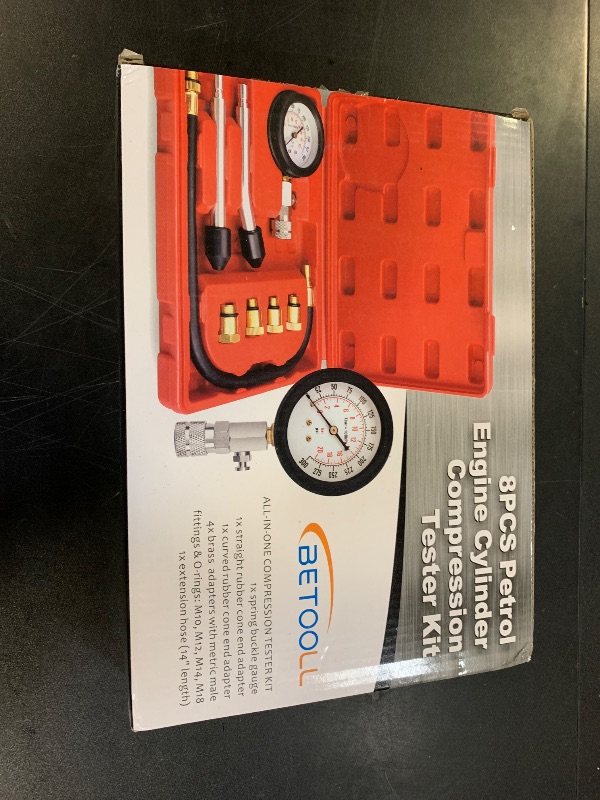 Photo 1 of BETOOLL HW0130 8pcs Petrol Engine Cylinder Compression Tester Kit Automotive Tool Gauge