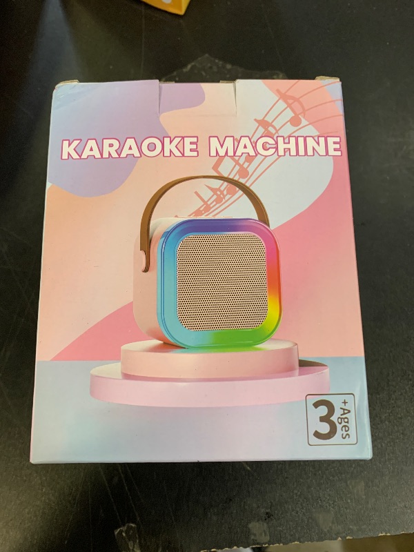 Photo 1 of Mini Karaoke Machine for Kids Girls Boys - Birthday Gifts for Ages 4 5 6 7 8+ Year Old - 2025 New est - Portable Bluetooth Speaker with 2 Wireless Microphone - Kids' Instrument Accessories - Pink