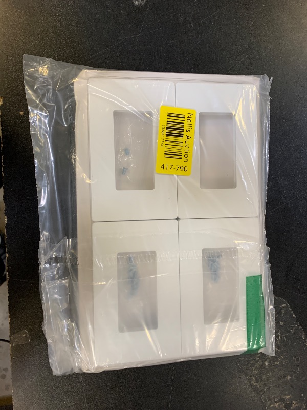 Photo 1 of CML Decorator Screwless Wall Plate, 1-Gang Receptacle Outlet Cover, 8 Pack Hidden Screw Smooth Face Switch Plates, Standard Size 2.91"x4.68", Impact Resistant, White