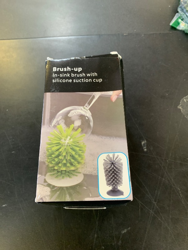 Photo 1 of Glass Bottle Bristle Brush with Suction Cup Turtle Scrub Brush Upright Stays in Sink Bristle Scrub Cleaning Brushes for Glassware, Wine Glass, Bottles, etc. (Green)
