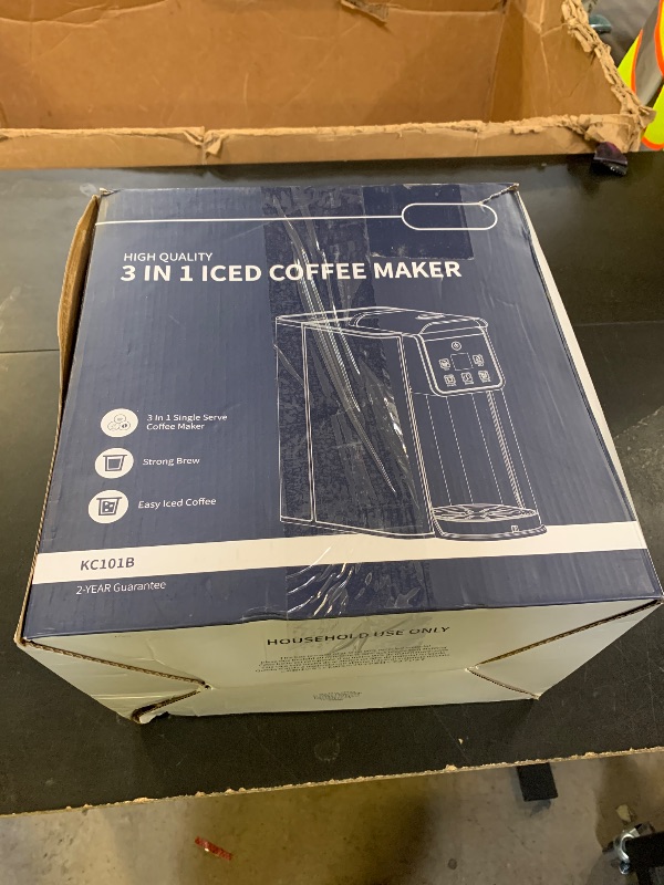 Photo 1 of KIDISLE Hot & Iced Coffee Maker with Bold Setting, Single Serve Coffee Maker for K Cup and Grounds, 6-14 Oz Brew Sizes, 50 Oz Removable Water Tank, One Cup Coffee Machine with Reusable Filter, Black
