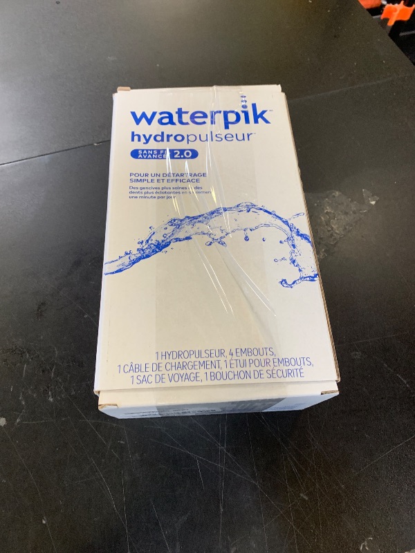 Photo 1 of Waterpik Cordless Advanced 2.0 Water Flosser For Teeth, Gums, Braces, Dental Care With Travel Bag and 4 Tips, ADA Accepted, Rechargeable, Portable, and Waterproof, Black WP-582, Packaging May Vary