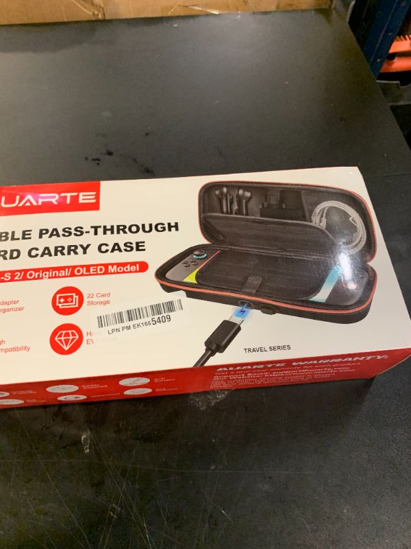 Photo 1 of [Charge inside] Carrying Case for Nintendo Switch 2 2025 / Switch OLED / Switch with Adapter and Joy-Con Storage, Travel Case for Switch 2 Console with 22 Game Card Storage, Carbon Black