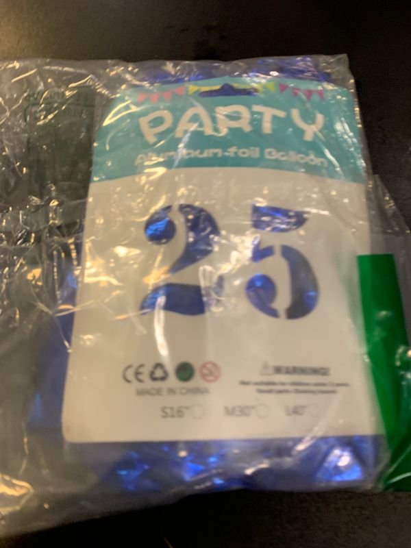 Photo 1 of 40 Inch Navy Blue 25 Number Balloons Giant Jumbo Huge 25 or 52 Foil Mylar Helium Number Digital Balloons Dark Blue Birthday Mylar Digital Balloons 25 Birthday Party 25th Anniversary Events Party