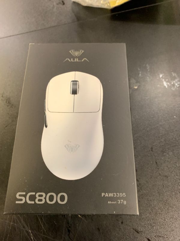 Photo 1 of EPOMAKER Aula SC800 Wireless Gaming Mouse, 37g Lightweight, Adjustable 26,000 DPI, 8k Polling Rate, PAW3395, Programmable Buttons, On-Board Memory, 250mAh Battery, PC/MAC/Linux (Black)