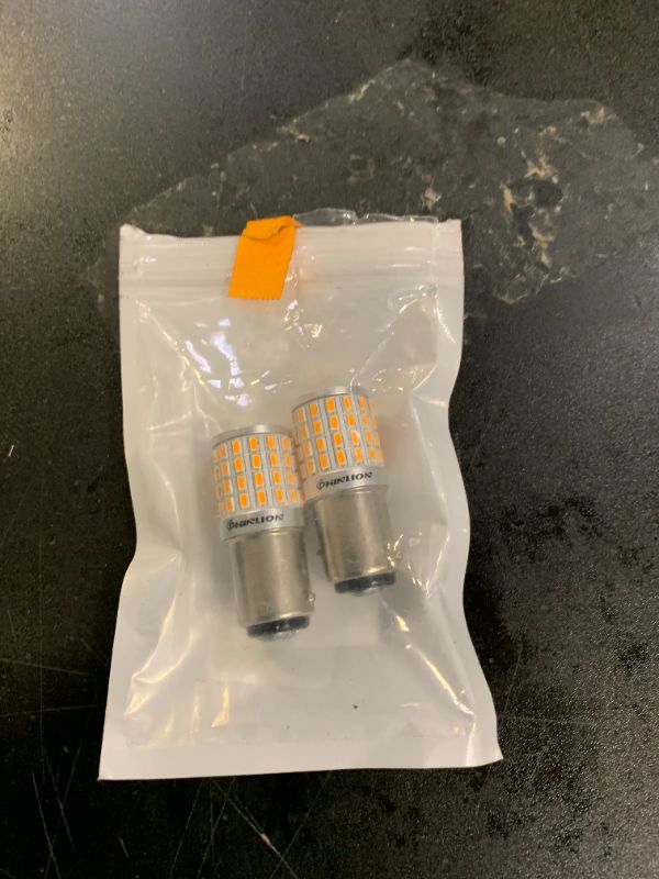 Photo 1 of PHINLION 2057 1157 Orange Yellow LED Bulbs Super Bright 3014 72-SMD 1034 2357 7528 LED Bulb for Turn Signal Blinker Parking Side Marker Lights, Amber Yellow