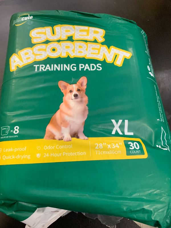 Photo 1 of IMMCUTE Dog Pee Pads Extra Large 28"x34", X-Large Training Puppy Pee Pads Super Absorbent & Leak-Proof, XL Disposable Pet Piddle Pad and Potty Pads for Dogs, Puppies, Doggie (XLarge:28"*34"- 30 Ct)