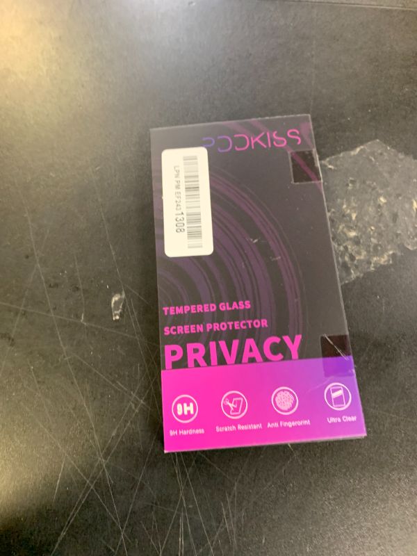 Photo 1 of PDDKISS Compatible for iPhone 15/iPhone 16 Privacy Screen Protector Tempered Glass 6.1 Inch, Pink Gradient Anti Spy Anti Blue Light HD Easy Installation