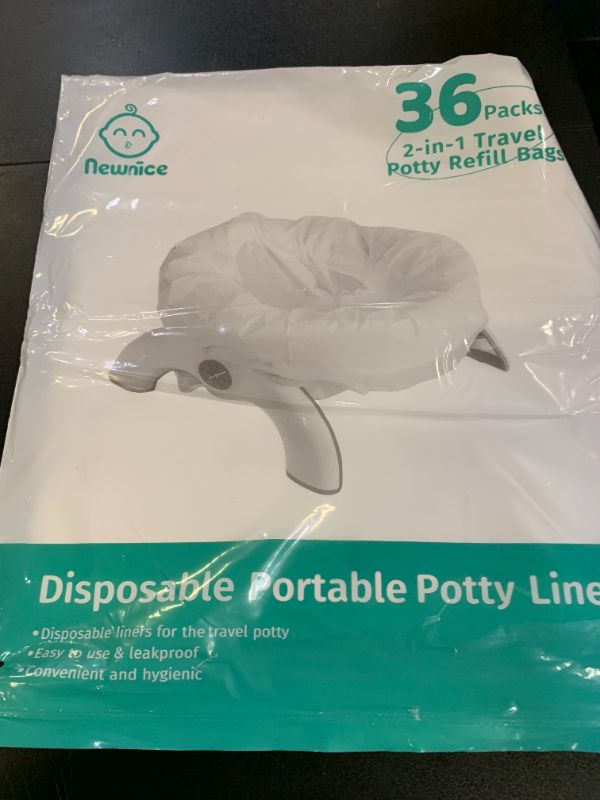 Photo 1 of Newnice 36 [Counts] Disposable Potty Bags, Portable Travel Potty Bags with Absorbent Pads, Potty Liners Compatible with OXO Tot 2-in-1 Go Potty, Potty Training Liners Fit Most Potty Chairs