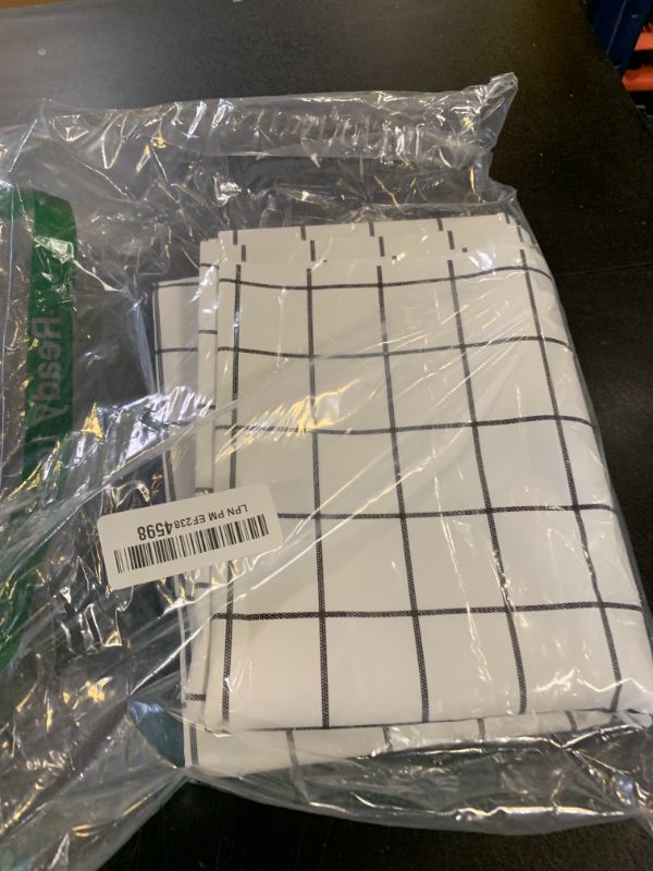 Photo 1 of TruDelve Heavy Duty Vinyl Table Cloth Plastic Tablecloths for Kitchen Dining Tables Wipeable PVC Waterproof Tablecloth for Square Table (54'' x 54'', White Plaid)