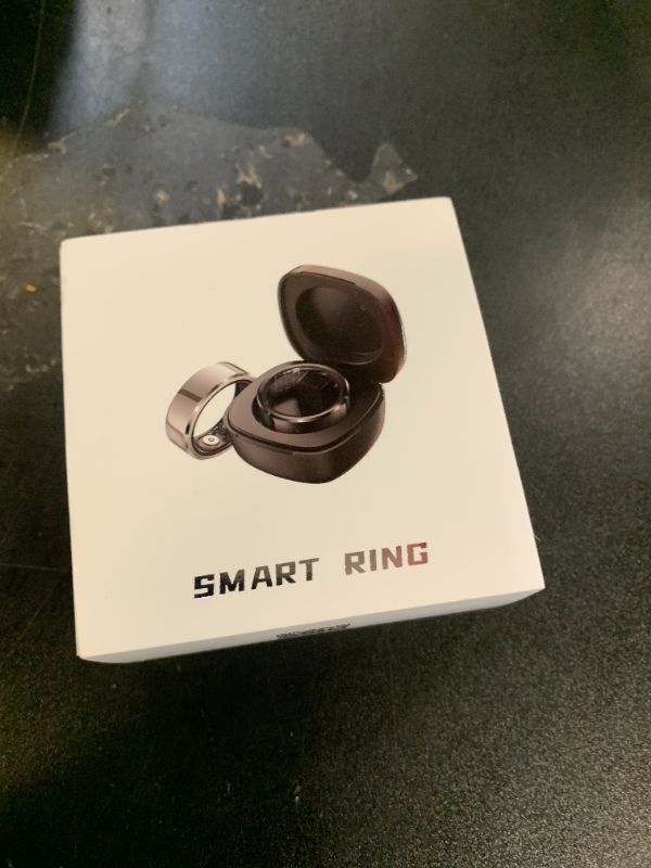 Photo 1 of Smart Ring for Men Women, Health Fitness Tracker with Heart Rate/Blood Pressure/Blood Oxygen Monitor,Sleep Tracker,Pedometer, No Subscription, IP68 Waterproof Ring for iPhone&Android (Black, Size9)