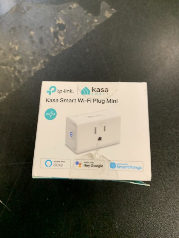 Photo 1 of Kasa Smart Plug Ultra Mini 15A, Smart Home Wi-Fi Outlet Works with Alexa, Google Home & IFTTT, No Hub Required, UL Certified, 2.4G WiFi Only, 1-Pack(EP10), White