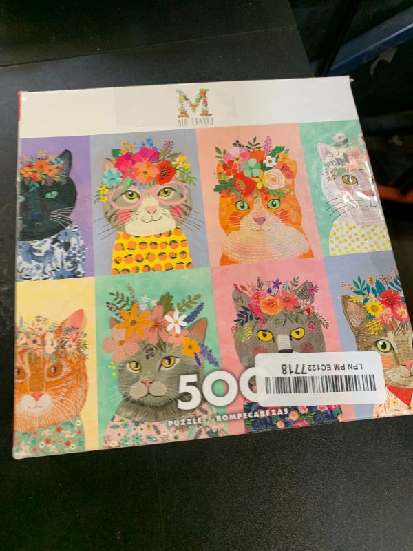 Photo 1 of Buffalo Games - Mia Charro - Colorful Cat Crowns - 500 Piece Jigsaw Puzzle for Adults -Challenging Puzzle Perfect for Game Nights - Finished Size is 21.25 x 15.00