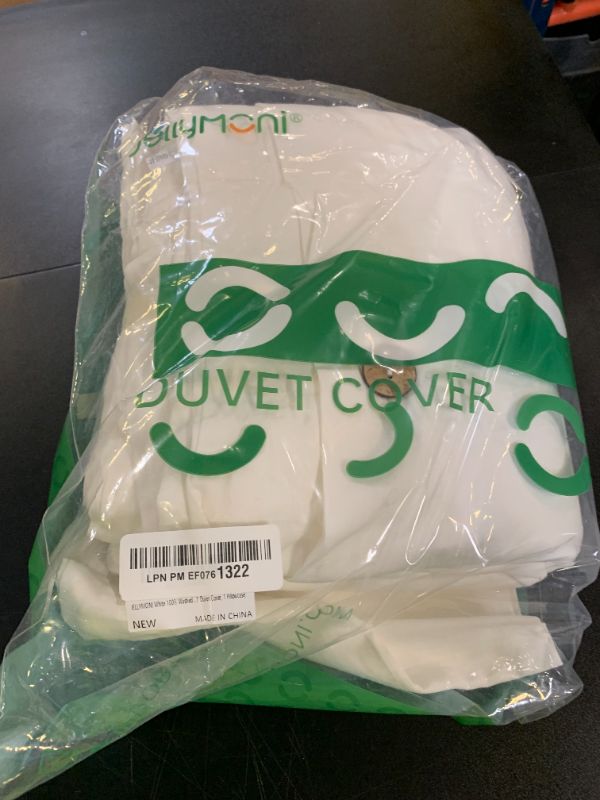 Photo 1 of JELLYMONI Cotton Duvet Cover Twin Size - Cream White Comforter Cover with Button 100% Washed Cotton 2PCS Breathable Soft Solid Bedding Set Duvet Cover 68×90in & 1 Pillowcase (NO Comforter)