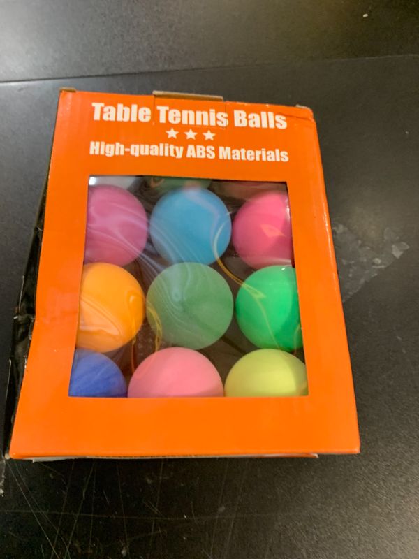 Photo 1 of meizhouer Ping Pong Balls 12 Pack: 3 Star 40mm Colored Table Tennis Balls for Outdoor Practice Yard Party Kids Game Cat Toys(Pack of 12 - Multicolour)