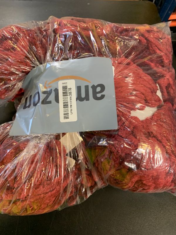 Photo 1 of HOMBYS Soft Velvet, Super Bulky Chenille for Knitting and Crocheting, Fluffy Plush Thick for Chunky Blanket, Wine Red Soft Pack of 8, Jumbo Yarn (49 yds, 8.8 oz Each)