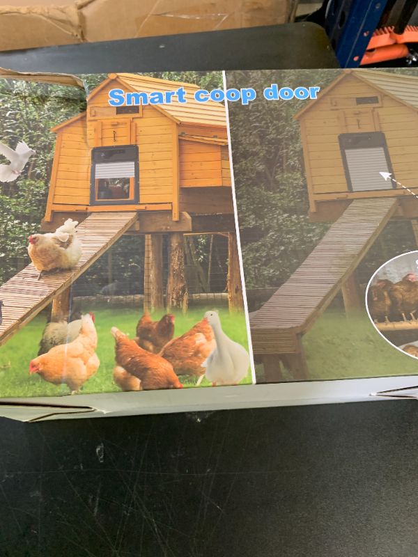 Photo 1 of Automatic Chicken Coop Door with APP, WiFi, Talkback Function, HD Camera, Remote Control, Timer, Anti-Trap Sensor and Alarm Drive, 5000mAh Battery and Solar Powered Electric Chicken Coop Door