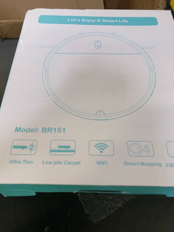 Photo 1 of Robot Vacuum and Mop Combo, 2 in 1 Mopping Robot Vacuum Cleaner with Schedule, Wi-Fi/Voice/App, Strong Suction, Easy of Use, Self-Charging Robotic Vacuum, Slim, Ideal for Hard Floor, Pet Hair, Carpet