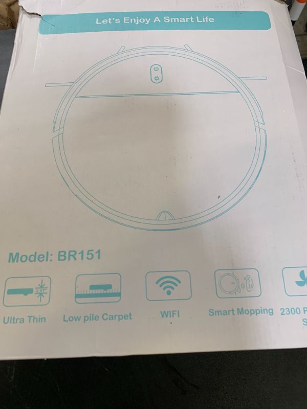 Photo 1 of Robot Vacuum and Mop Combo, 2 in 1 Mopping Robot Vacuum Cleaner with Schedule, Wi-Fi/Voice/App, Strong Suction, Easy of Use, Self-Charging Robotic Vacuum, Slim, Ideal for Hard Floor, Pet Hair, Carpet