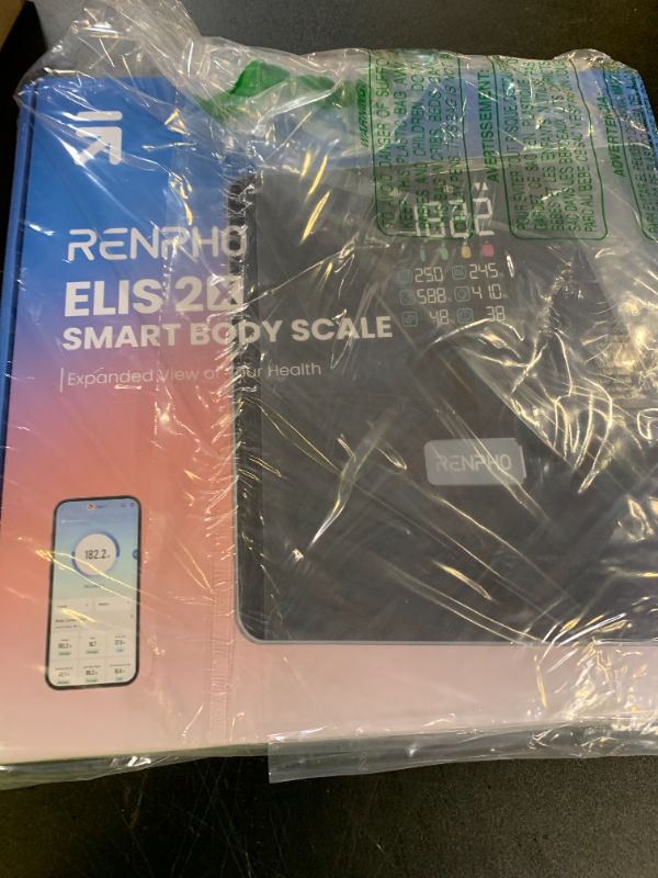 Photo 1 of RENPHO Scale for Body Weight, Smart Scale with BMI, Body Fat, Muscle Mass, Bluetooth, FSA HSA Store Eligible, 13 Metrics with Large VA Display, Support App Connection, Black, Elis 2X