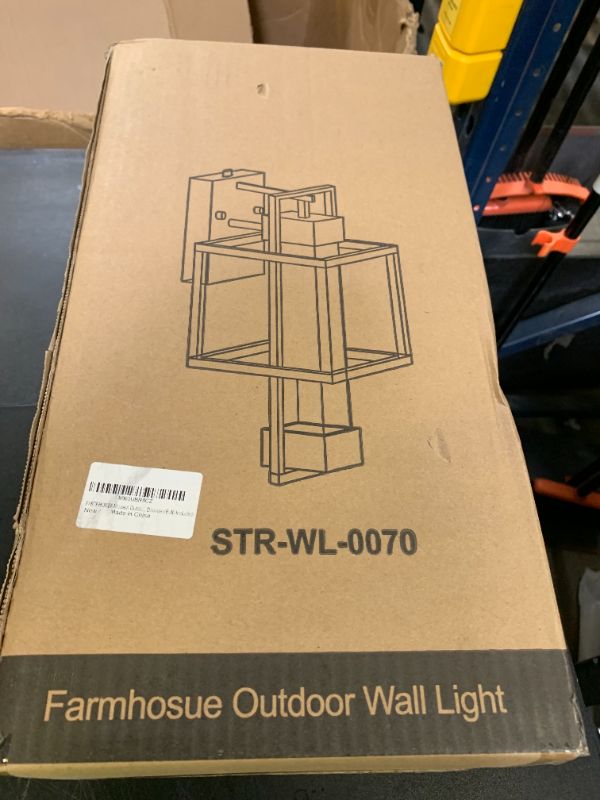 Photo 1 of PARTPHONER Modern Outdoor Light Fixture Dusk to Dawn Outdoor Lighting, 15" H Exterior Wall Sconce Waterproof Porch Light, Outside Light for House with Water Glass for Garage Doorway(Bulb Included)