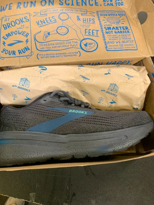 Photo 1 of Brooks Men’s Ghost Max 2 Neutral Running & Walking Shoe - Ebony/Cockatoo/Blue Sapphire - 10.5 Medium