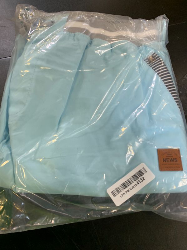 Photo 1 of Tansozer Men's Shorts Casual Classic Fit Drawstring Summer Beach Shorts with Elastic Waist and Pockets (Sky Blue, XX-Large)