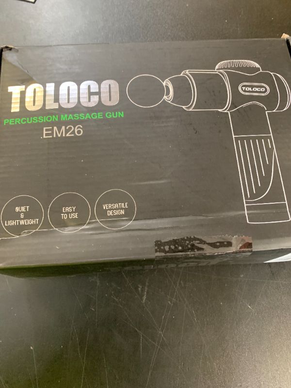 Photo 1 of TOLOCO Massage Gun, Deep Tissue Back Massage for Athletes for Pain Relief, Percussion Massager with 10 Massages Heads & Silent Brushless Motor, Gifts for Fathers Day, Black