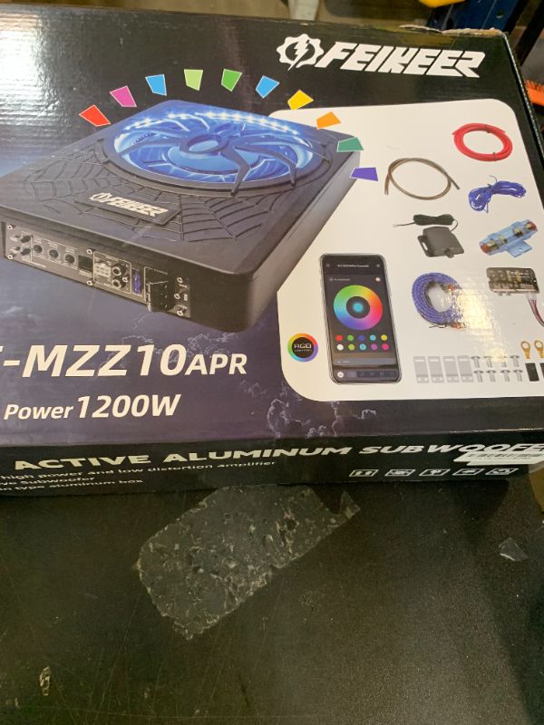 Photo 1 of Feikeer 2025 10" 1200W UnderSeat Car Subwoofer, with Multicolor LED Lighting, Deep Bass Enhancement. Subwoofer and Amp Package for a Dynamic Driving Experience with Bass Melodies