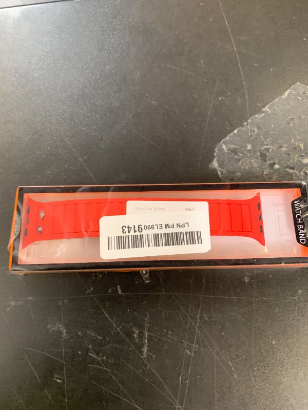Photo 1 of THWALK Magnetic Link Solo Loop Sport Silicone Bands Compatible with Apple Watch Ultra 2/Ultra SE Series 10 9 8 7 6 5 4 49mm 46mm 45mm 44mm 42mm 41mm 40mm Women Men (Red, 44mm/45mm/46mm/49mm)