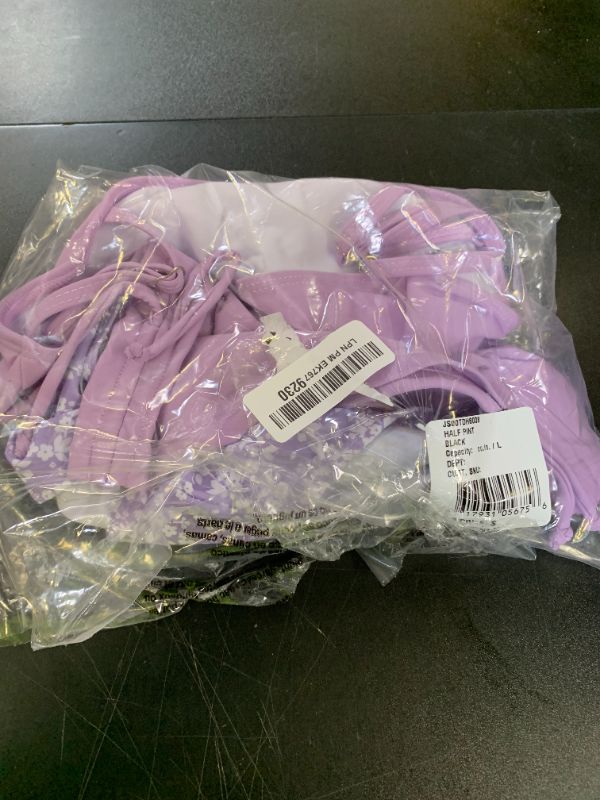 Photo 1 of Queenstyle Girls Swimsuit Size 10 12 Tankini Set Kids Bathing Suits Purlpe Floral Two Piece Girls' Swimwear Size 10-12 Adjustable Spaghetti Straps Purple