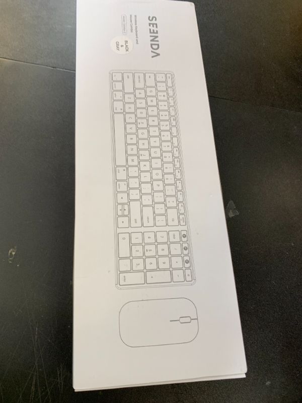 Photo 1 of seenda Bluetooth Keyboard and Mouse for Mac, SKM64-2 Multi-Device Rechargeable Slim Wireless Keyboard Mouse Stainless Steel Full Size, Compatible with MacBook Pro/Air, iPad, iMac - Space Gray