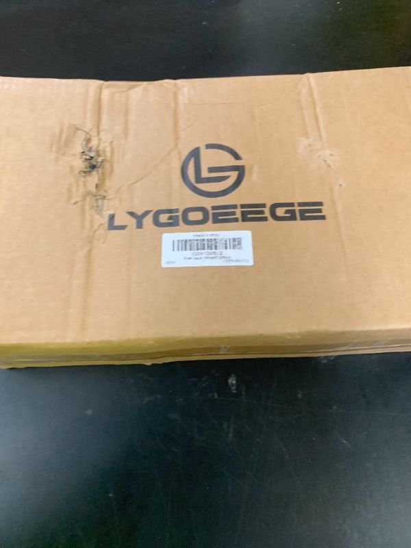 Photo 1 of Lygoeege Fixed Heavy Duty Caster Wheel, 8 Inch*2,1000lb Capacity, Black Rim, Solid Rubber, Cast Iron,Outdoor,Flat Free for Carts,Dolly, Workbench,Trolley,DIY Tools